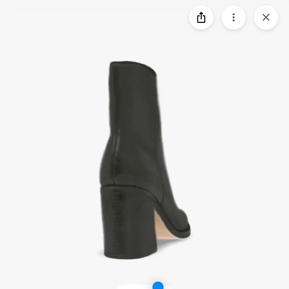 Marc fisher black genuine leather chunk heel  boots 10M